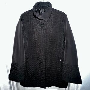 Betsey Johnson Quilted Coat with Bell Sleeves